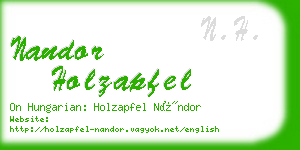 nandor holzapfel business card